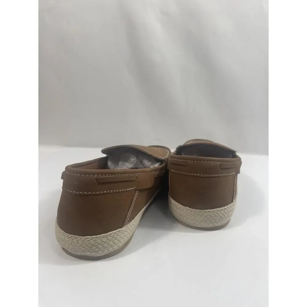 Madden MMILLION Shoes Men's Size 9 Cognac Suede Slip On Loafers New Box